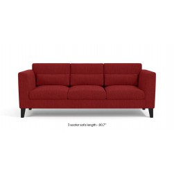 WellFin 3 Seaters Sofa ( Salsa Red )