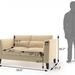 WellFin 2 Seaters Sofa ( Salsa Red )