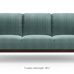 WellFin Granada 3 seaters Sofa (Dusty Turquoise Velvet)