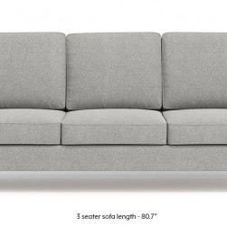 WellFin 3 seaters Sofa (Grey)