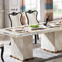 Marble Dining Table 6 Seater ( Double Leg )