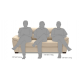 WellFin 3 Seaters Sofa ( Pearl White )