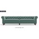 WellFin Fabric 4 Seaters Sofa (Dusty Turquoise Velvet)