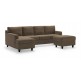 WellFin Sectional Sofa (Fossil Brown)