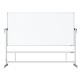 WellFin Revolving & Portable Whiteboard Stand for Office & School with 4x6 Feet Double-Sided Prima Magnetic Writing Board (White + Chalk), Duster, Markers and Magnets