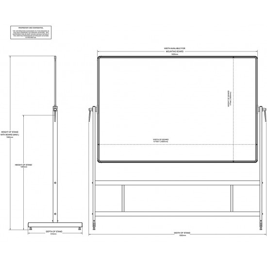 WellFin Revolving & Portable Whiteboard Stand for Office & School with 4x6 Feet Double-Sided Prima Magnetic Writing Board (White + Chalk), Duster, Markers and Magnets